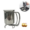thumbnail image 2 of TAPDRA Mess Free Kitchen Baking Batter Dispenser 900ml Stainless Steel for Pancakes Cakes Muffins Waffles Precise Portion Control Easy Use, 2 of 5