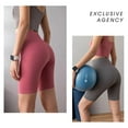 thumbnail image 4 of Naiovety Pantalones cortos deportivos para mujer, pantalones de entrenamiento de gimnasia en casa, entrenamiento de Fitness, Yoga, ciclismo, Ciclismo Azul oscuro/M, 4 of 6