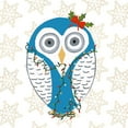thumbnail image 2 of DeRice, Julie 20x20 Black Ornate Wood Framed with Double Matting Museum Art Print Titled - Christmas Owl I, 2 of 4