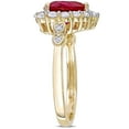 thumbnail image 3 of Everly Women's Created Topaz and Ruby 10K Yellow Gold Engagement Ring, 3 of 8