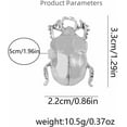 thumbnail image 6 of Vintage Beetle Insect Statement Ring for Women Men Adjustable Expandable Pest Moth Animal Halloween Wide Wrap Band Rings Comfort Fit Creative Holiday Jewelry, 6 of 12