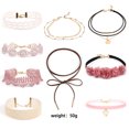 thumbnail image 2 of 1 Set Collier Ras du Cou pour Femmes, Style Assorti, Collier Tatouage, 2 of 10