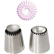 Nvzi -b 2 Pack Russian Piping Tips Set Sultan Tip Nozzle Baking Ring Cookies Mold Kits Wilton Cake Decorating Supplies Best Kitchen Gift