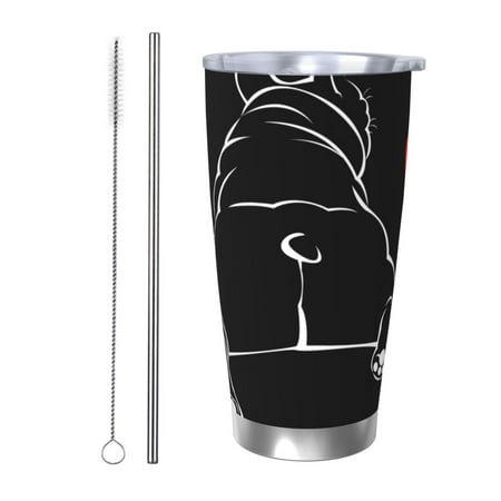 

Coaee Animal Bulldog for 20oz Insulated Kettle Water Bottle For Running Hiking Cycling Climbing Men S Woman Insulated Water Bottle-Straw Two-piece Set