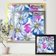 thumbnail image 4 of Designart 'Daisies On Red and Blue Backgorund' Traditional Framed Art Print, 4 of 4