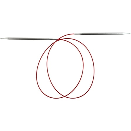 ChiaoGoo Red Lace Stainless Circular Knitting Needles 40"-Size 8/5mm