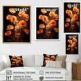 thumbnail image 4 of Designart "Sunlit Glimmer On Golden Poppies" Poppies Floater Framed Wall Art Living Room, 4 of 5