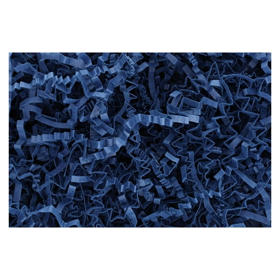 Essentials by Leisure Arts Crinkle Shred Bag, Navy Blue, 2oz Shredded Paper Filler, Crinkle Cut Paper Shred Filler, Box Filler, Shredded Paper for Gift Box, Paper Crinkle Filler, Box Filling