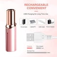 thumbnail image 4 of Facial Hair Removal for Women Painless Hair Remover, Waterproof Shaver Razor Hair Remover with LED Light for Face Bikini Peach Fuzz Upper Mustache Lip Chin (Rose Gold), 4 of 5