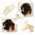 thumbnail image 5 of Unique Bargains 1pc Plastic Hair Claws Hair Clips Hair Barrettes for Women White 3.98''x2.01''x1.93'', 5 of 7