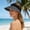 Black, variant on Summer Visors for Women Wide Brim Straw Hat Open Top Adjutable Ponytail Packable Foldable Sun Protection Holiday Travel Cap Black One Size