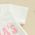 thumbnail image 6 of Bagilaanoe 2pcs Toddler Baby Girl Shorts Set Short Sleeve Letter Print T Shirt Tops + Shorts 6M 12M 18M 24M 3T Kids Casual Summer Clothes, 6 of 8