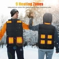 thumbnail image 3 of Rrtizan Gilet Riscaldato, Giacca Riscaldata Elettrica USB per Uomo e Donna, 3 Livelli di Temperatura, Giubbotto Riscaldato Impermeabile Invernale Cald-A-Batteria inclusa-XS, 3 of 5