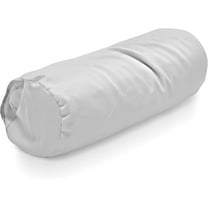 Organic Cotton Fabric 4x12" Neck Roll Pillowcase - Soft Washable Sateen Weave Pillow Cover - Made in USA, White