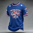 thumbnail image 5 of Zimjoy 2026 USA Soccer Jersey Shirts for Men Crewneck Short Sleeve Country Team Fan International Soccer T Shirts Retro Streetwear Top Dark Blue 4XL, 5 of 5
