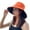Orange, variant on Women Beach Hat Packable Large Brim Floppy Sun Hat Reversible UPF 50+ Beach Sun Bucket Hat