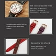 thumbnail image 4 of Reloj Mujer Analógico Redondo Cuarzo Correa De Cuero Fecha Reloj Clásico Reloj De Pulsera Correa Blanca, 4 of 7
