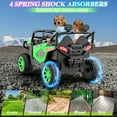 thumbnail image 3 of Funcid 24 Volt Ride on toys, 2-Seater Ride on Cars with Remote Control, 400W Electric Car for Kids, Ride on UTV w/ Bluetooth, MP3, Seat Belts, Volume Adjustment, Suspension, Green, 3 of 9