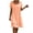 Orange, variant on Women's Cotton Summer Casual Midi Dresses Square Neck Short Sleeve with Eyelet Hem Cute Boho Sundress
