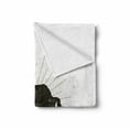 thumbnail image 2 of Buffalo Soft Flannel Fleece Throw Blanket, Power Animal American Maned Bison Illustration Abstract Halo Art, Cozy Plush for Indoor and Outdoor Use, 60" x 80", White and Dark Taupe, by Ambesonne, 2 of 6