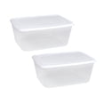 thumbnail image 5 of deevoka 2 Pieces Refrigerator Food Storage Containers Fridge Produce Saver Portable Stackable for Pantry Fridge Household Pizza Crust 3000ml, 5 of 9