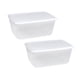 thumbnail image 5 of 2x Contenedor de almacenamiento para refrigerador Organizador versátil para refrigerador Pan portátil hermético 3000ml, 5 of 9