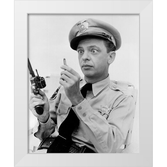 Vintage Hollywood Archive 20x24 White Modern Wood Framed Museum Art Print Titled - Don Knotts Barney, Andy Griffith Show