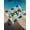 Blue, variant on Outdoor Sun Shade Sail 6.5'x10', Lemon Patio Beach Shade Canopy Cloth Waterproof, Botanical Fruit Leaves Bow Yellow Green Striped TearResistant & UV Protection Sun Sail for Backyard Garden Deck