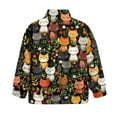 thumbnail image 5 of Uourmeti Leaf Cute Cats Print Oversize Hoodies Quarter Zip Up Sweatshirt Pullover Sweatshirts Plus Size Tunic Tops Style Loose Comfy Casual Size 9-10, 5 of 7