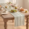 thumbnail image 3 of Sm:)e Wheat Ear Dark Grey Farmhouse Woven Table Runner 12x90 Inch, Seasonal Holiday Rustic Kitchen Dining Table Decoration for Home Party Decor, 3 of 8