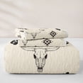 thumbnail image 5 of jejeloiu Aztec Bull Skull Western Twin Quilt Set Kids,Tribal Desert Print Twin Coverlet Set For Boy,2pcs, 5 of 7
