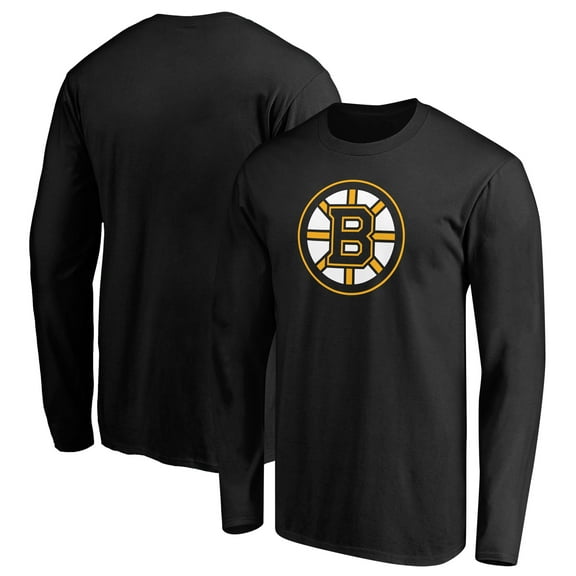 Men's Black Boston Bruins Primary Logo Long Sleeve T-Shirt