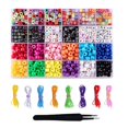 thumbnail image 2 of 360pcs Beads Beads + 600x Alphabet Beads Letter Beads para joyas de bricolaje Kit surtido viene con 8 colores de cuerda elástica, 1 BLESIY fabricación de pulseras, 2 of 8
