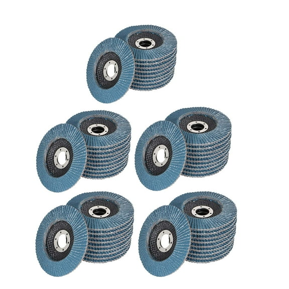 waltyotur 4-1/2 Inch Flap Disc Zirconia 50 Pack 120 Grit Sanding Grinding Wheel Fit for Stainless Steel Metal