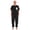 Black, variant on Adults Unisex Anti-Strip Adaptive Jumpsuit Crew Neck Short Sleeve Back Zipper Jogger Pants One-piece Rompers Black 3XL