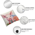 thumbnail image 4 of Nawypu  Farmhouse Decorative Watercolor Lovely Animal Pink Pig Throw Pillows Case Cases with Flower Wreath Garland Cushion Covers Pattern Body Pillowcase 2pc, 4 of 6