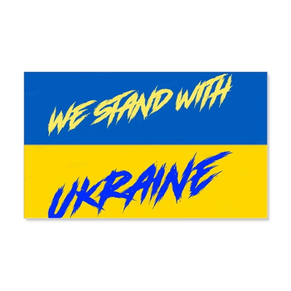 CafePress - We Stand With Ukraine Wall Decal - 20x12 Wall Decal