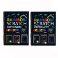 thumbnail image 5 of Hyknon Tools Art Books For Kids 1 Pack Rainbows Magics Scratch Paper Scratch It Off Art Crafts Notes Boards Sheet With 2 Wooden For Gifts Tools, 5 of 5