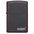 thumbnail image 2 of Zippo Black Matte with Red Border Pocket Lighter, 2 of 5