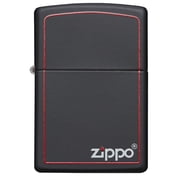Zippo Black Matte with Red Border Pocket Lighter