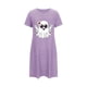 thumbnail image 5 of Camisón corto de talla grande para mujer, camisón de manga corta con estampado de pecho a la moda, camisón para mujer, 5 of 5