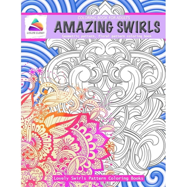 Download Amazing swirls coloring book for adults lovely swirls pattern coloring books : Geometric pattern ...