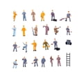 thumbnail image 2 of 25 figuras de trabajadores a escala 1:87, mini trenes, kit de construcción de colección arquitectónica para decoración de casas de muñecas y, 2 of 9
