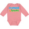 thumbnail image 3 of Inktastic Plumber in Training Boys or Girls Long Sleeve Baby Bodysuit, 3 of 5