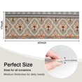 thumbnail image 5 of Orange Geometric Diamond Cross Pattern Kitchen Rug Mat,Kitchen Runner Rugs Non Skid Washable,Decorative Kitchen Floor Mats for Kitchen,Sink,Laundry,17"X47", 5 of 5