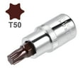 thumbnail image 2 of Uxcell T50 2.17''Length 1/2-Inch Drive Torx Bit Sockets S2 Steel Brown 2 Pcs, 2 of 4