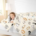 thumbnail image 3 of Homewish Funny Pet Cat Full Size Comforter Sets,Cartoon Animals Bedding Comforter Set,Beige,Polkadot Reversible,3 Pieces,1 Comforter and 2 Pillowcases, 3 of 7