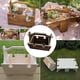 thumbnail image 5 of de picnic portátil de para exteriores, estante para copas plegable creativo, de almacenamiento para jardín, viajes, Carbón DYNWAVEMX Escritorio de picnic de vino al aire libre, 5 of 8