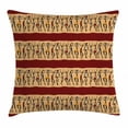 thumbnail image 1 of African Woman Throw Pillow Cushion Cover, Native Indigenous People Different Poses Tribal Ancient Culture Borders, Decorative Square Accent Pillow Case, 18 X 18 Inches, Ruby Peach Black, by Ambesonne, 1 of 2