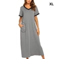 thumbnail image 3 of Guardurnaity Batas de mujer: favorecedoras y cómodas para el día a día Camisones y camisones de mujer Camisón Manga de dormir Vestidos Gris-plata SG, 3 of 6